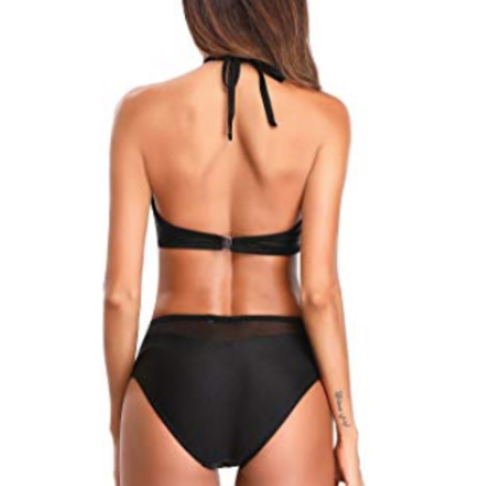 Halter Two Pieces Swimsuit - Picture 3 of 4